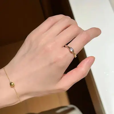 Schmetterlingsring aus Legierung, koreanisches Design - 10