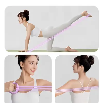 Adjustable 6-Level Yoga Resistance Band and Back Opener - 5