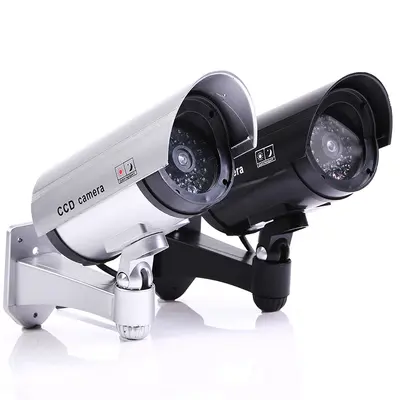 Solar-Powered Simulated Surveillance Dummy Camera