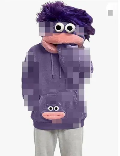 Langhaar-Monster-Einteiler-Pyjama aus Korallenfleece, Halloween - 12