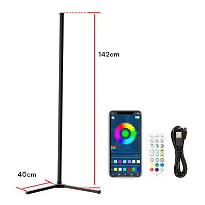 RGBIC Yere Basma Ambiyans Lambası Bluetooth LED Köşe Lambası - 6