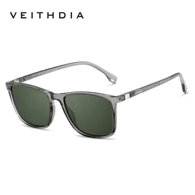 Unisex Square Frame Polarized UV400 Sunglasses, Model 7521 - 9