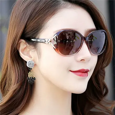 Women's Large Frame Fox Head Sunglasses, Classic Fashion Style - 9