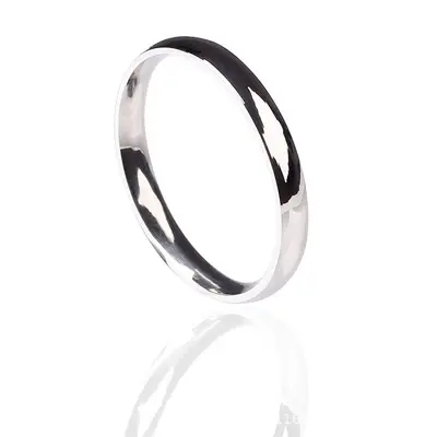 Cross-border popular accessories 2 3 4 6 8MM titanium steel plain ring shiny ring stainless steel inner and outer curved ring - 8