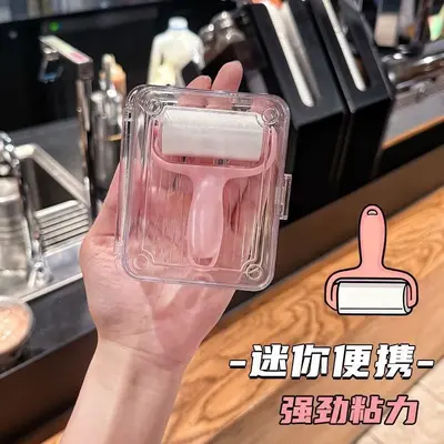 Portable lint roller drum, handheld hair remover