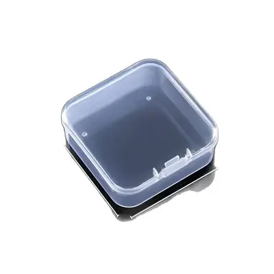 5,5 cm Kare Şeffaf Mini Boncuk Saklama Kutusu, Tırnak Süsleri için Organizer