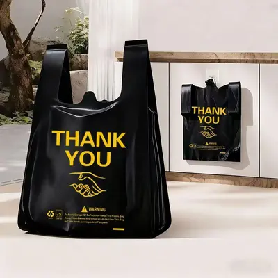 Kalın Tek Kullanımlık Market Taşıma Poşeti Yelek Poşet