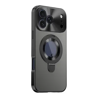 iPhone 16 Pro Max için Manyetik Standlı Kılıf, Darbeye Dayanıklı, Gizlilik Camı Uyumlu