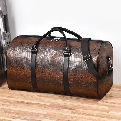Men's travel bag, crocodile pattern, outdoor sports