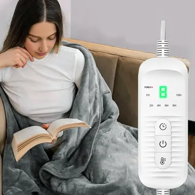 Single Flannel Electric Blanket, Thickened Heated Shawl - 12