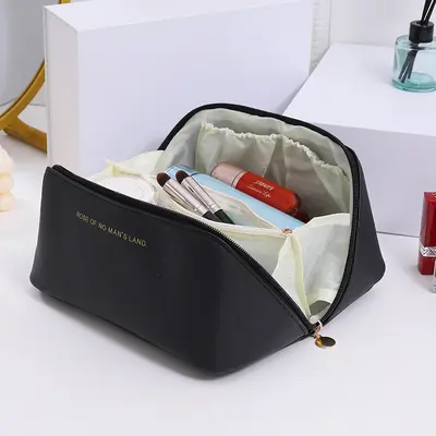 Accordion Pillow Cosmetic Bag Travel Portable Storage Bag Makeup Bag High-end Simple Large Capacity INS Storage Bag - 10