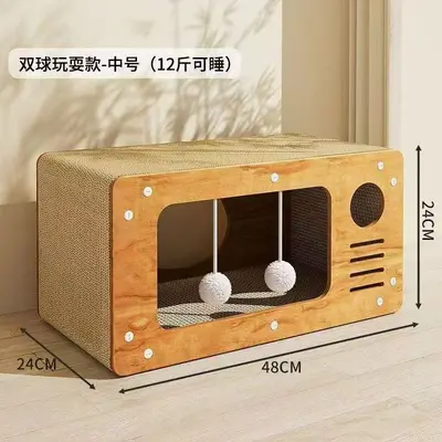 Vertical Cat Scratching Board, Corrugated Cardboard, Double-Layer, No Shedding - 10