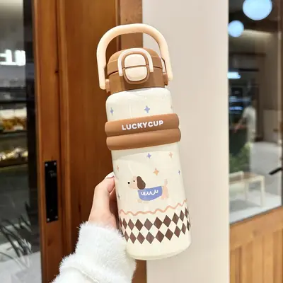Thermobecher aus 316er Edelstahl mit Schnappdeckel und Tragegriff - 11