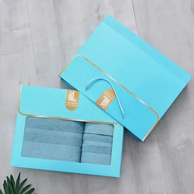32er Baumwoll-Handtuch-Set, Badetuch, 3-teilig, Geschenkbox - 8
