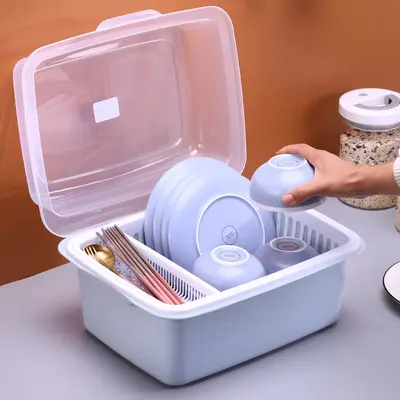 Plastik mutfak saklama rafı, kapakl, model 668 - 2