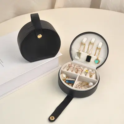 Halbkreis tragbare Schmuckschatulle Aufbewahrungsbox Prinzessin Handtasche Mini Ohrringe Halsketten Ringbox grenzüberschreitender Spotverkauf - 11