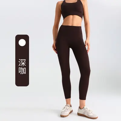 Hochtaillierte Lulu-Yogahose mit Taschen, Po-Lifting, elastisch - 8