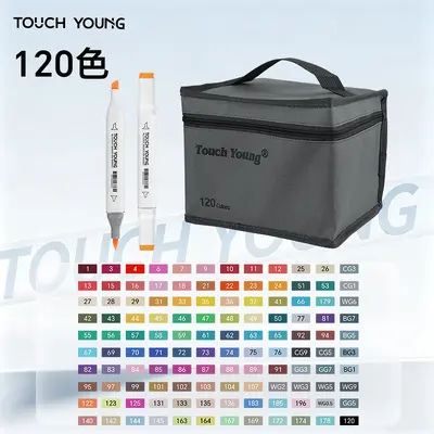 Dual-end marker pen set 100 colors quick-dry water-based - 12