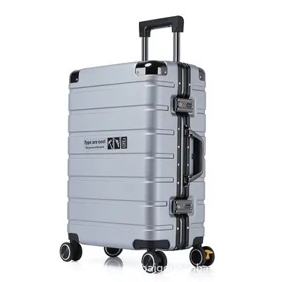 Dropshipping alüminyum çerçeve tekerlekli çanta evrensel tekerlekli bavul kadın 24 inç çizilmez şarj şifre kutusu yatılı çanta bardak tutucu - 8