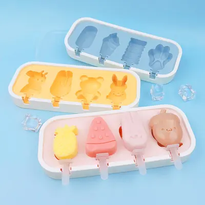 Food-grade silicone ice cream mold homemade ice cream popsicle children's cartoon cheese stick mold