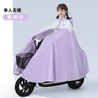 Electric vehicle motorcycle raincoat long full body heavy rain protection - 12