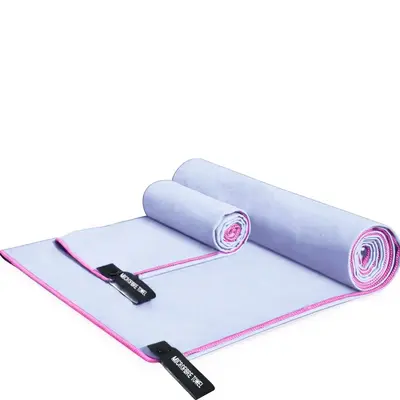Tragbares Handtuch-Set mit doppelseitiger Fleece-Oberfläche, 3-teilig, schnelltrocknend, Mikrofaser-Sporthandtücher für Fitness, Camping und Bergsteigen - 7