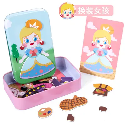 Magnetic Puzzle Dress-Up Game in Tin Box for Children - 10
