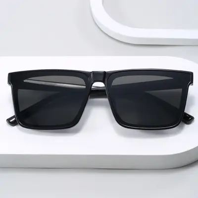 Retro Men's Square Frame Sunglasses UV400 Protection - 7