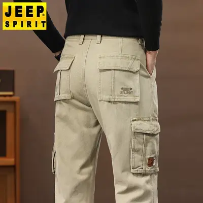 Erkek iş pantolonu, bol düz paça, çok cepli, outdoor uzun pantolon, model 7093 - 10