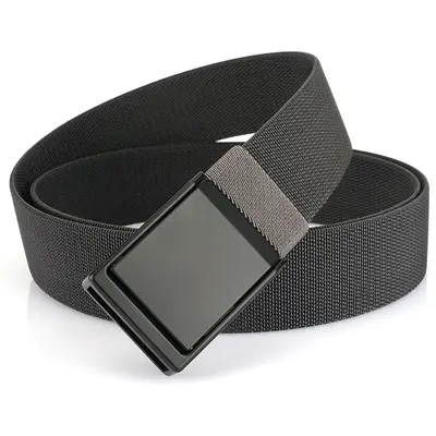 Automatic Buckle Elastic Belt, 3.8 cm, Trimmable Men's Belt - 7