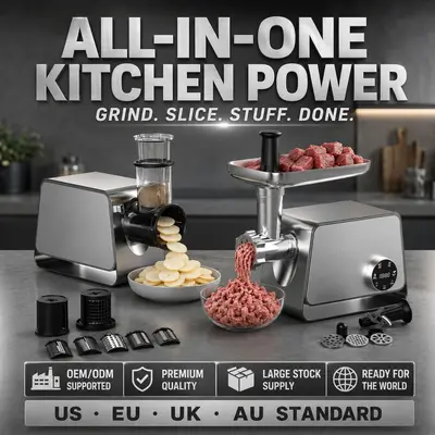 Electric meat grinder vegetable chopper automatic sausage