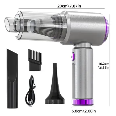 Powerful Cordless Handheld Car Vacuum Cleaner, Portable Desktop Vacuum - 8