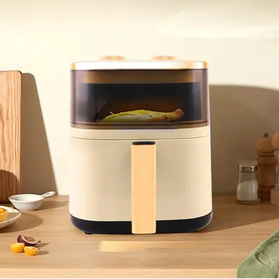 Deve 5L hava fritöz ev büyük kapasiteli çok fonksiyonlu elektrikli fritöz akıllı hava fritöz küçük ev aletleri hediye - 5