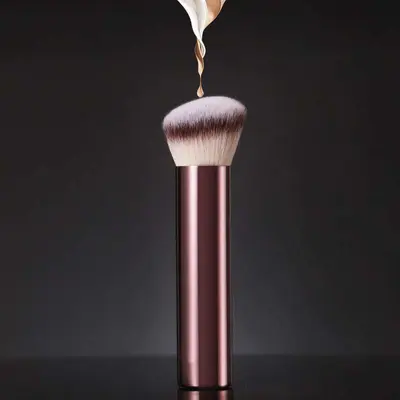Angled Flat-Top Foundation and Powder Makeup Brush - 2