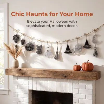 Halloween Hanging Garland Acrylic Banner