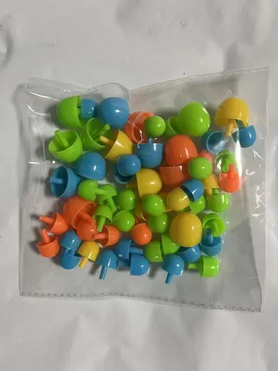 Çocuk Ahşap Mantar Çivi Puzzle Yapı Taşı Oyuncağı 3-6 Yaş - 10