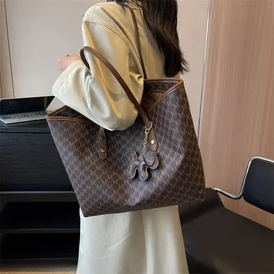 Women's 2026 Large Capacity Tote Bag with Single Shoulder Strap - 4