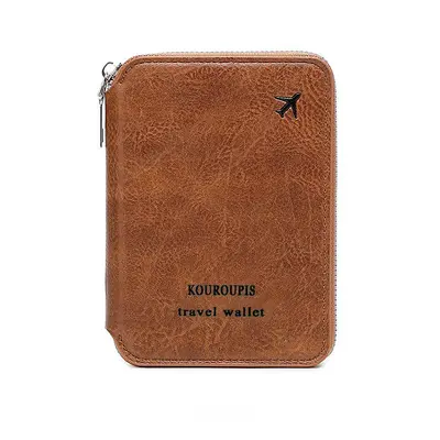 Passport Wallet Zipper Travel Document Pouch - 7