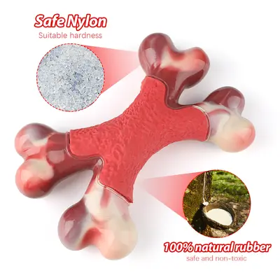 Bacon Flavor Double Bone Chew Dog Toy - 2