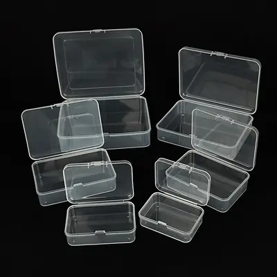 Transparente Kunststoff-Verpackungsbox Hardware-Werkzeug Musteranzeigebox Teileverpackungsbox Zubehör Organisationskarte Aufbewahrungsbox