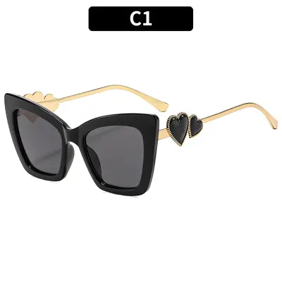 Sonnenbrille im Katzenaugen-Design, Street-Style - 6