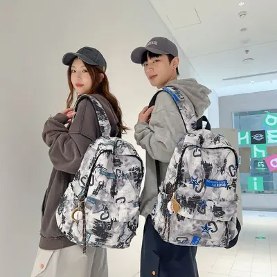 Men's Double-Shoulder Backpack for High School and Middle School Students - 3