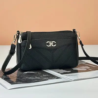 Mother's Bag 2024 New Fashion Small Handbag Women's Bag Simple and Versatile Middle-Aged Shoulder Bag Lightweight Crossbody Bag for Mother-in-Law - 7