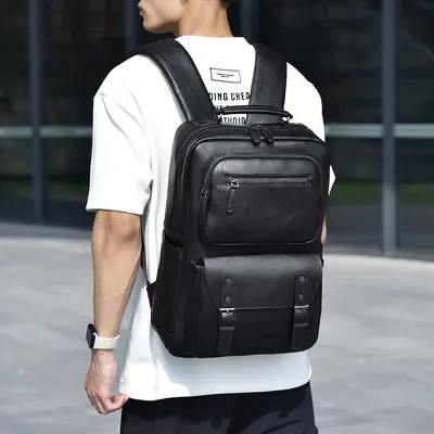 Kangaroo Herren-Rucksack im Retro-Businessstil mit Laptopfach, Modell 2655 - 3