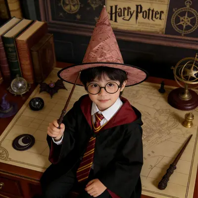 Halloween Velvet Pleated Witch Hat Cosplay Costume Prop