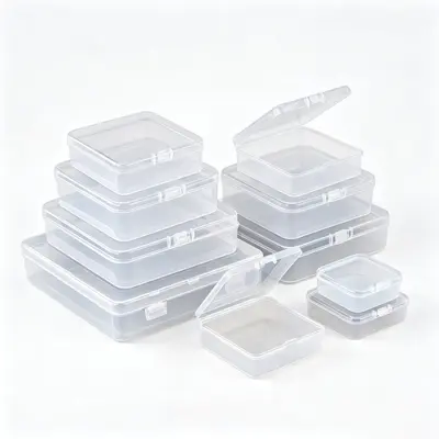 拼豆收纳盒多规格透明PP收纳盒拼豆神器分装盒饰品物料包装盒五金 - 6