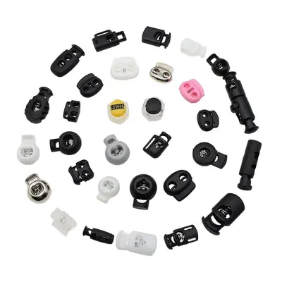 Plastic Spring Buckle, Pig Nose and Mushroom Buckle, Nylon Bead Cord Buckle