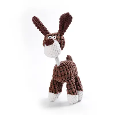 Peluş Köpek Oyuncağı, Dayanıklı Diş Kaşıma ve Sesli Yavru Köpek Oyuncağı - 13