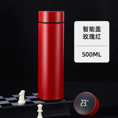 304不锈钢高级商务保温杯智能显温密封防漏水杯节日活动礼品杯 - 9