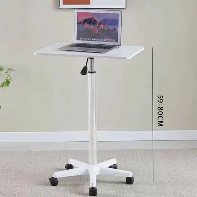 Height-Adjustable Mobile Office Computer Desk, Standing Workstation - 8